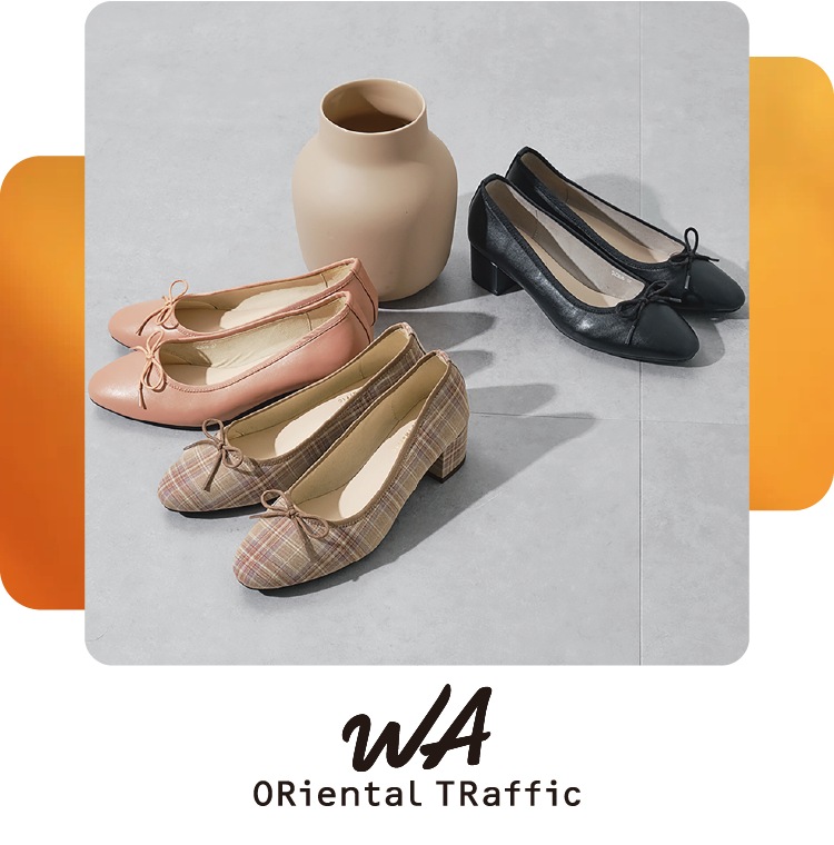 ダブルエーオリエンタルトレフィック：ヒールバレエパンプス