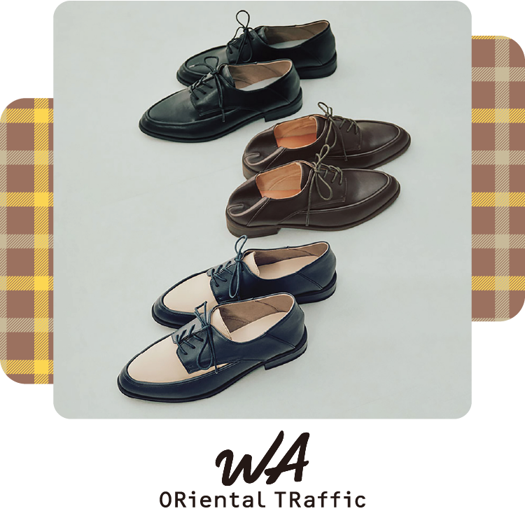 ダブルエーオリエンタルトレフィック：切り替えレースアップシューズ