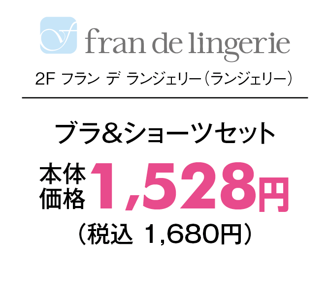 ブラ・ショーツ1,528円